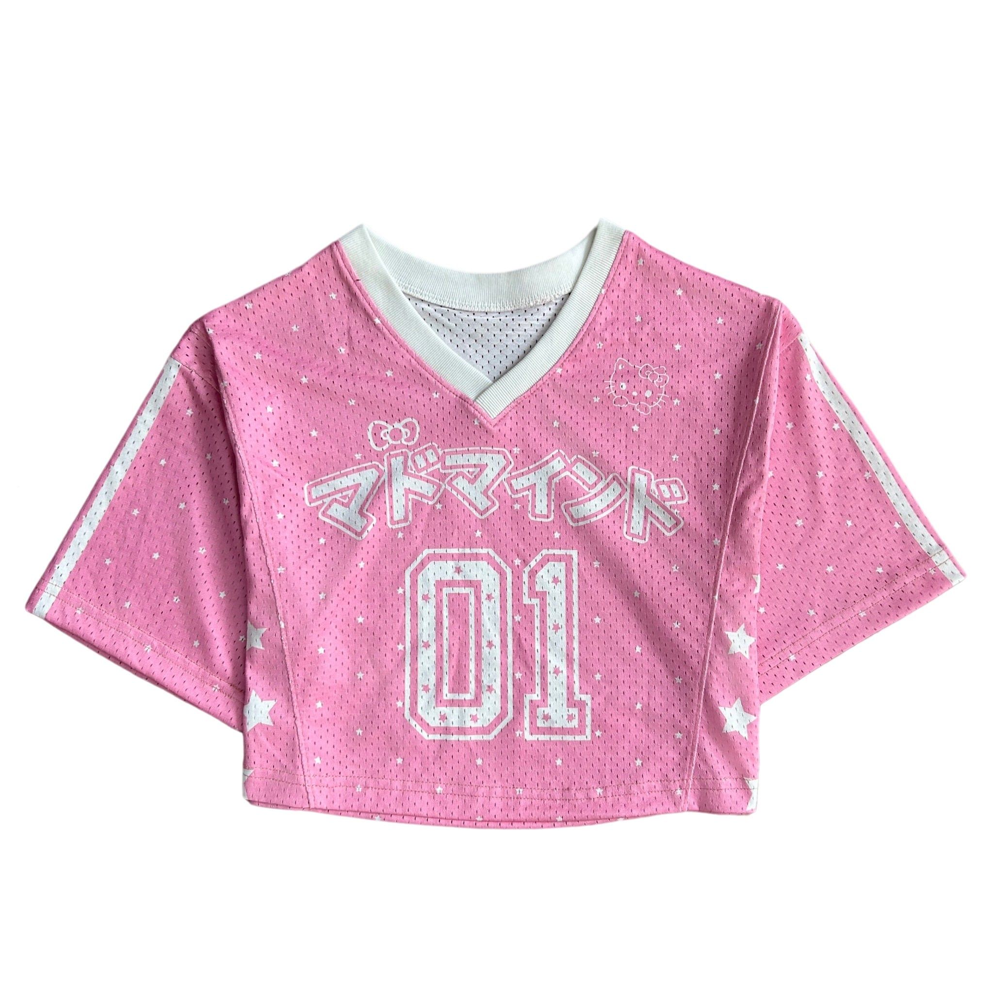  Áo Jersey Croptop Ngắn Tay A41 MADMIND - Màu Hồng 