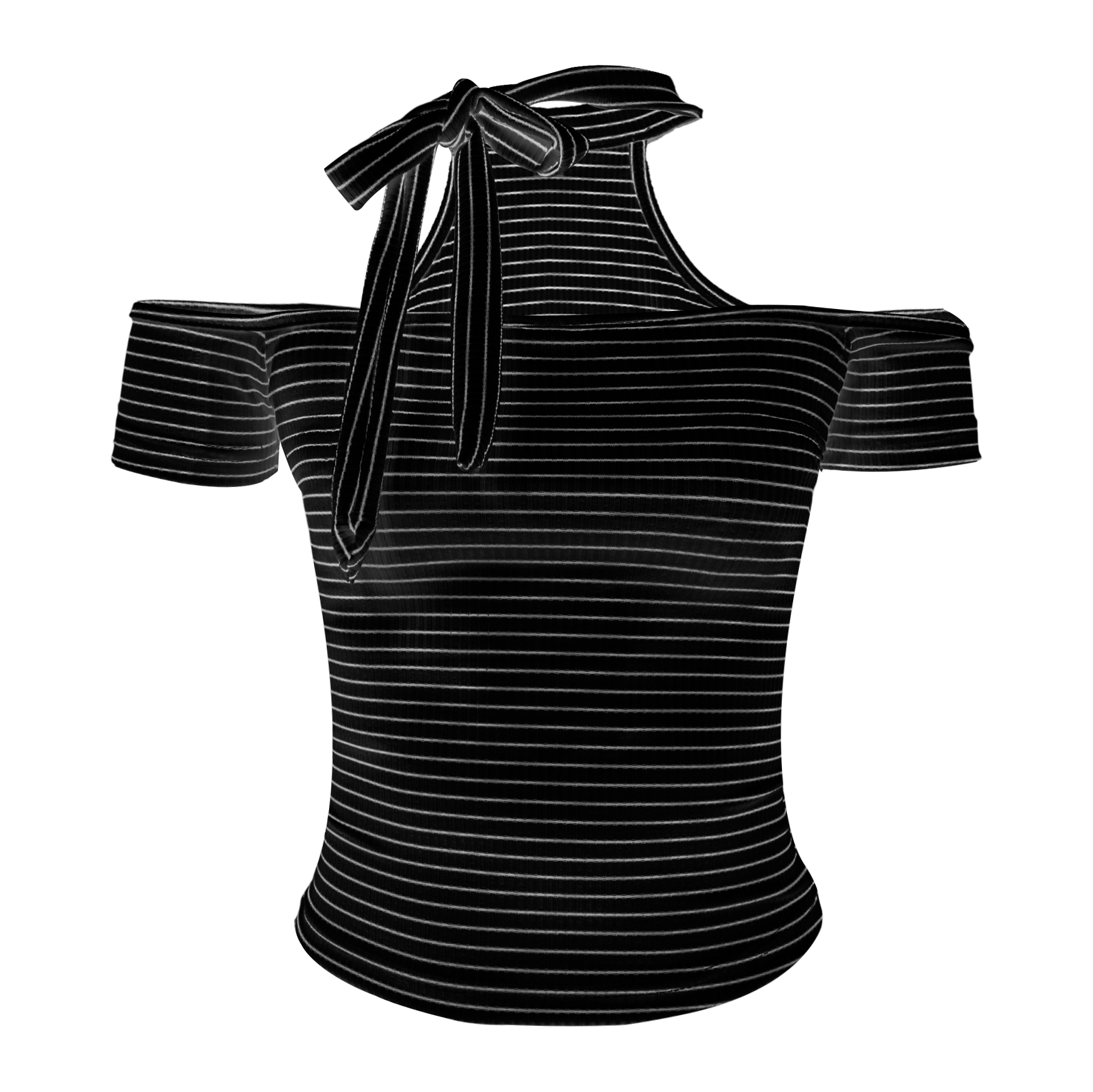  Áo Nữ Trễ Vai OREO MADMIND - Màu Đen 