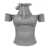  Áo Nữ Trễ Vai OREO MADMIND - Màu Xám Tiêu 