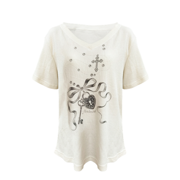  Áo Cổ Tim MADMIND A35 - Màu Be 