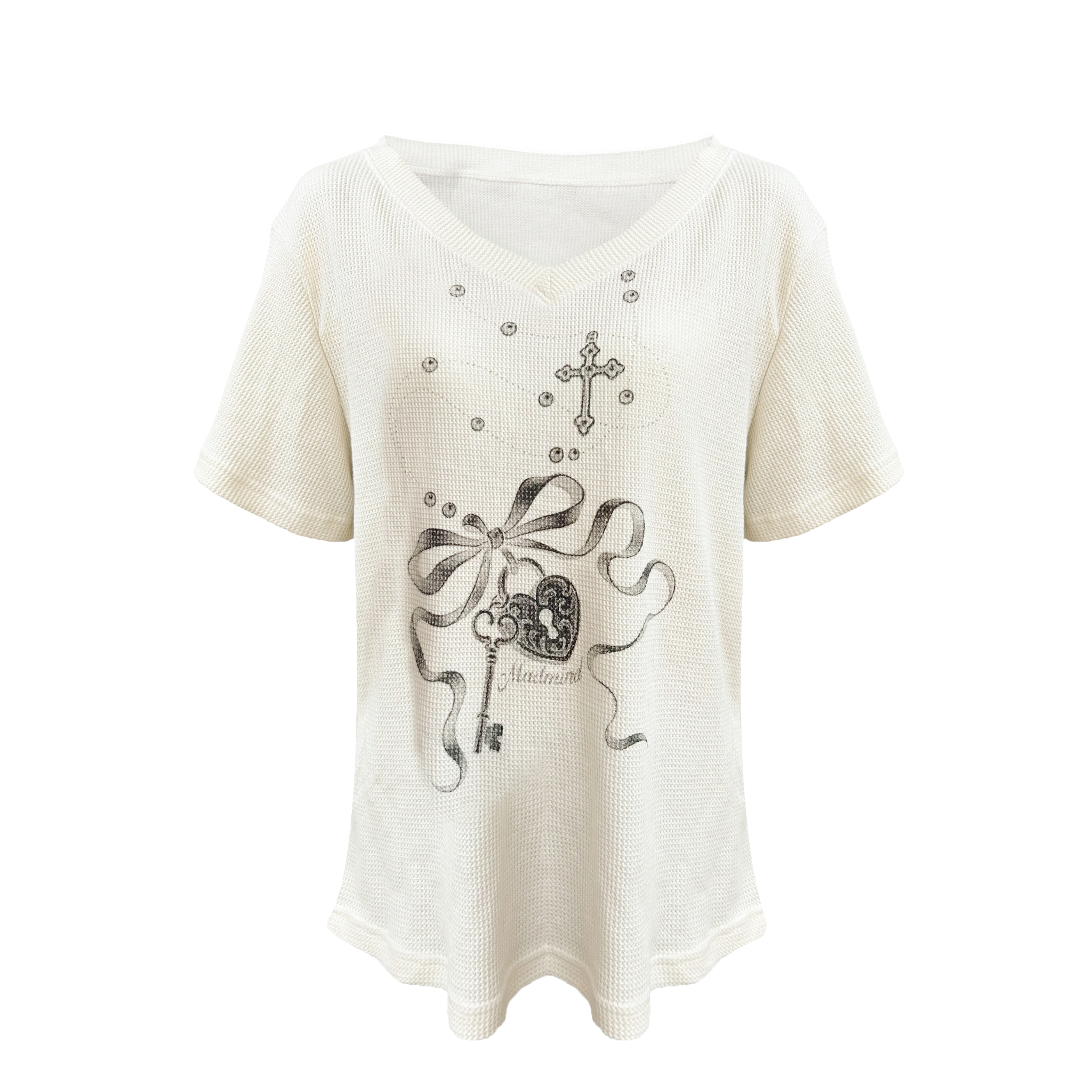  Áo Cổ Tim MADMIND A35 - Màu Be 