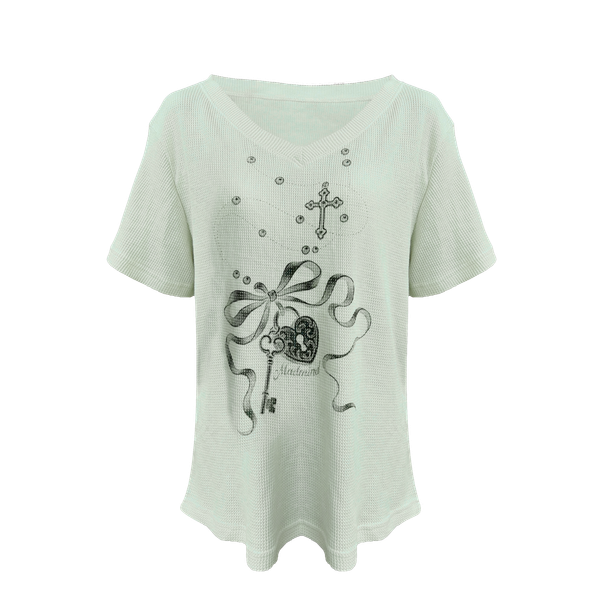  Áo Cổ Tim MADMIND A35 - Màu Xanh Mint 