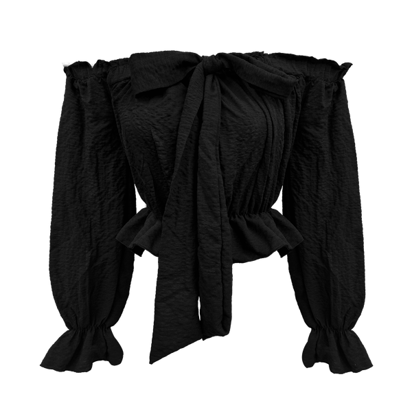  Áo Nữ Trễ Vai Baby Doll MUFFIN MADMIND - Màu Đen 