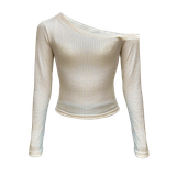  Áo Trễ Vai MADMIND D7 - Màu Be 