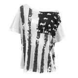  Áo Nữ Trễ Vai WAVY MADMIND - Màu Trắng Đen 