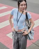  Áo Nữ Trễ Vai TOFU MADMIND - Màu Xanh Biển 