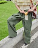  [ TẶNG KÈM DÂY NỊT ] Quần Dù Dài Ống Rộng ECHO MADMIND - Màu Xanh Rêu 