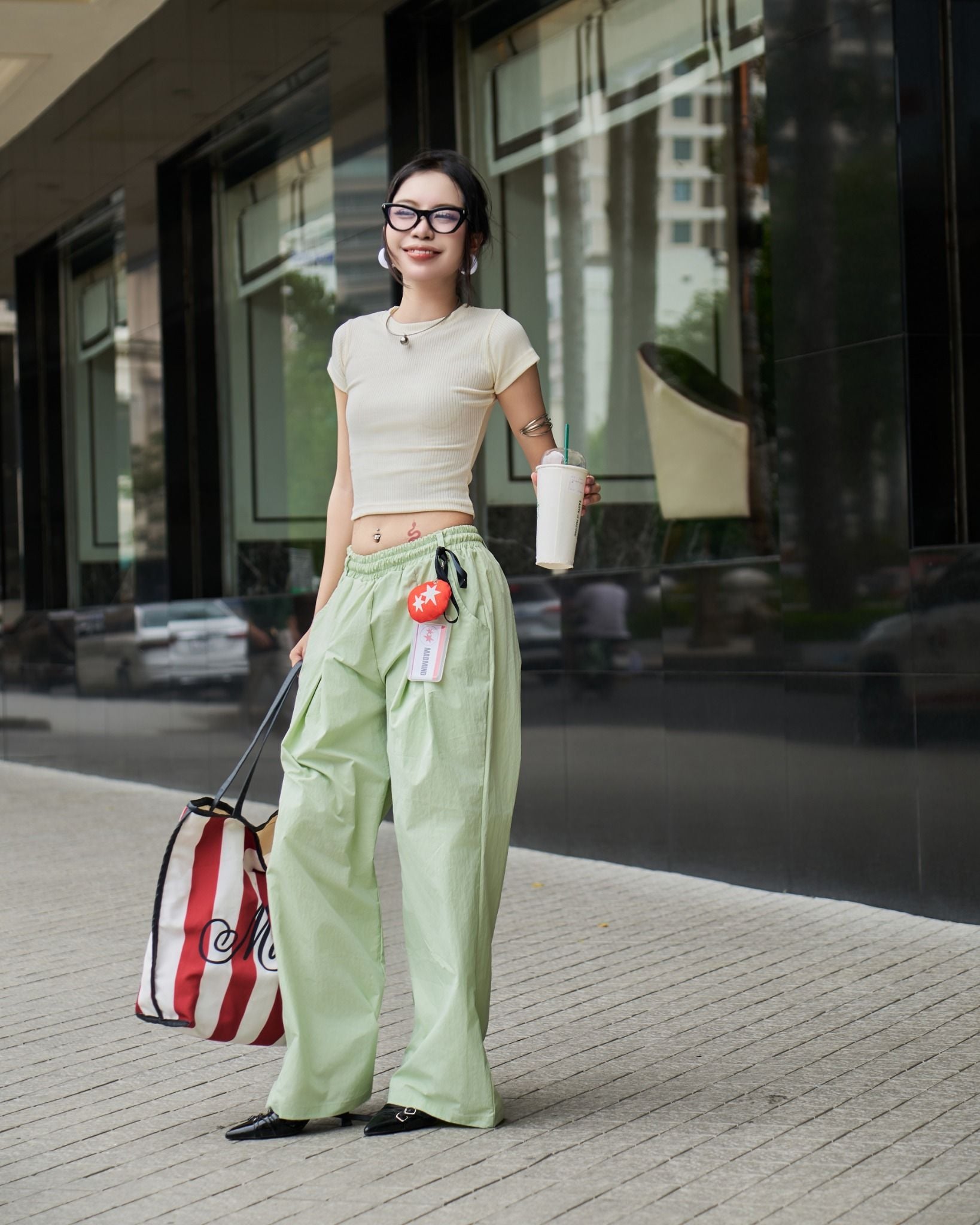  Áo Nữ Ôm Body HONEY MADMIND - Màu Be 