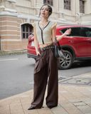  [ TẶNG KÈM DÂY NỊT ] Quần Dù Dài Ống Rộng ECHO MADMIND - Màu Nâu 