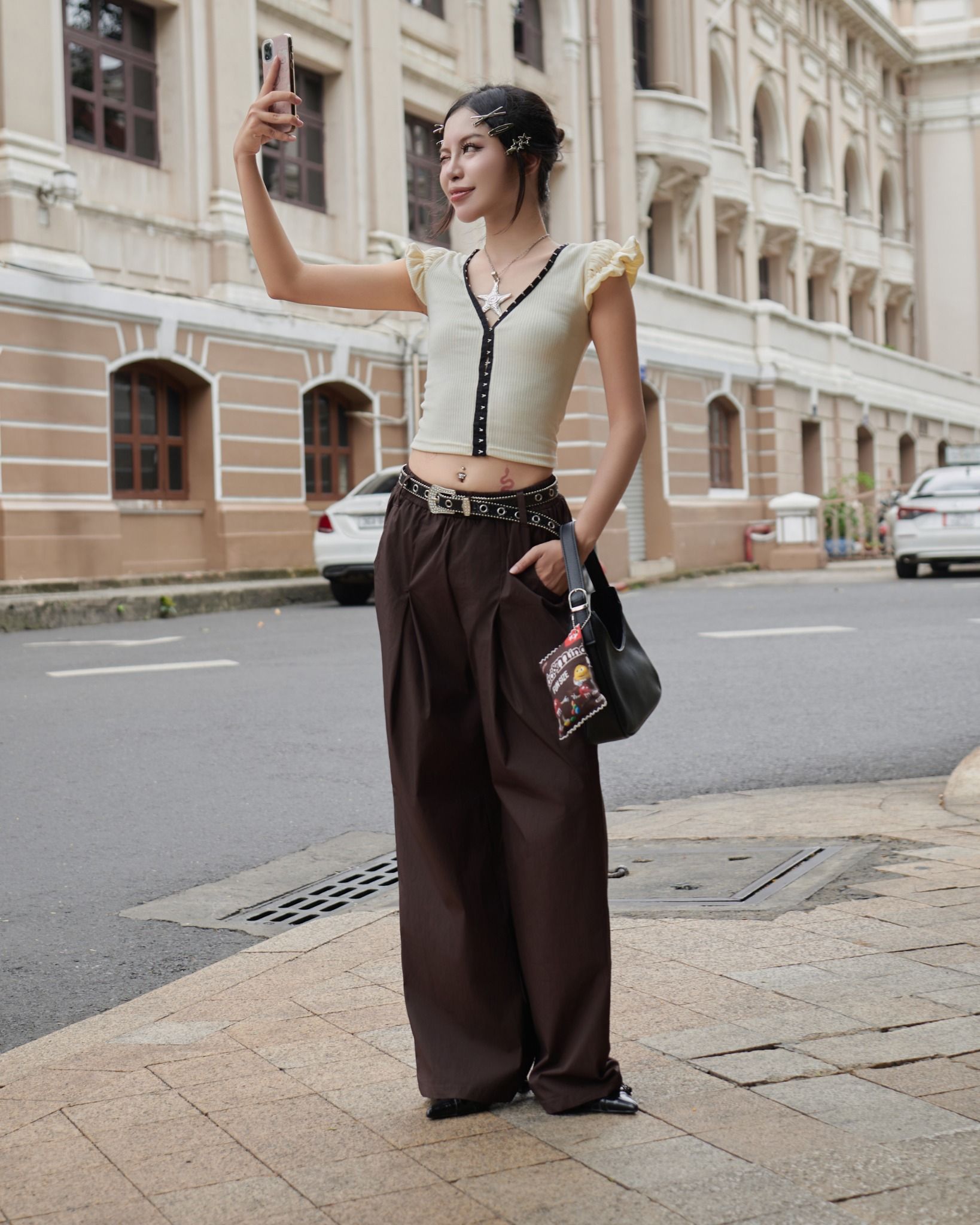  Áo Nữ Ôm Body COOKIE MADMIND - Màu Be 