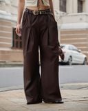  [ TẶNG KÈM DÂY NỊT ] Quần Dù Dài Ống Rộng ECHO MADMIND - Màu Nâu 