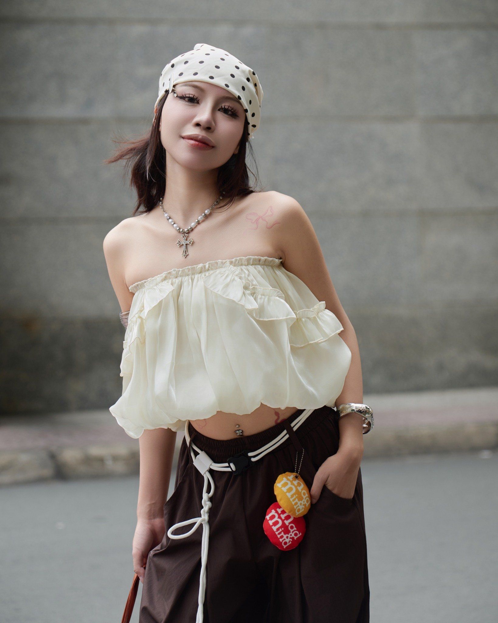  [ TẶNG QUẦN BẢO HỘ ] Chân Váy Nữ Dáng Bí GUMMY MADMIND - Màu Be 