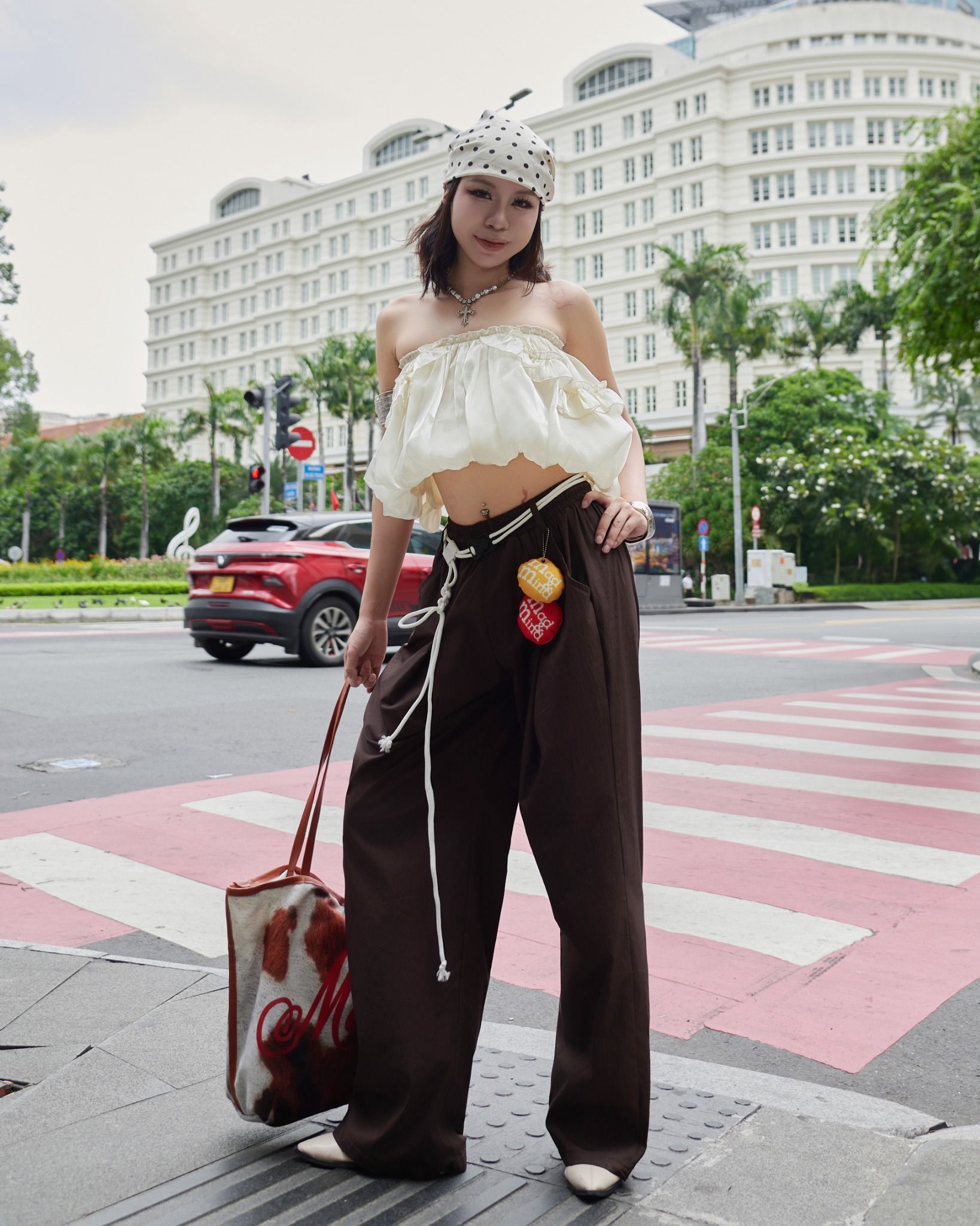  [ TẶNG KÈM DÂY NỊT ] Quần Dù Dài Ống Rộng ECHO MADMIND - Màu Nâu 