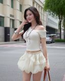  Áo Nữ Trễ Vai TOFU MADMIND - Màu Be 