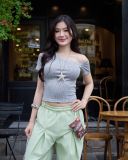  Áo Nữ Trễ Vai TOFU MADMIND - Màu Xám 