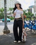  [ TẶNG KÈM DÂY NỊT ] Quần Dù Dài Ống Rộng ECHO MADMIND - Màu Đen 