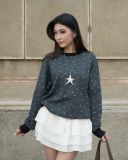  Áo Nỉ Sweater Ngôi Sao MADMIND D8 - Màu Xám Chì 