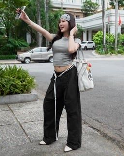  Áo Nữ Ôm Body HONEY MADMIND - Màu Xám 