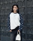  Áo Thun Raglan Tay Dài Hoạ Tiết Ngôi Sao MADMIND D15 - Xanh Navi 