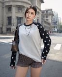  Áo Thun Raglan Tay Dài Hoạ Tiết Ngôi Sao MADMIND D15 - Màu Đen 