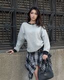  Áo Sweater Trơn MADMIND D13 - Màu Xám Trắng 