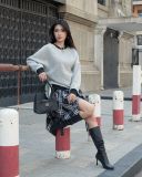  Áo Sweater Trơn MADMIND D13 - Màu Xám Trắng 