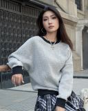  Áo Sweater Trơn MADMIND D13 - Màu Xám Trắng 