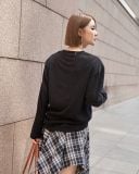  Áo Len Dài Tay Cổ Tròn MADMIND D11 - Màu Đen 