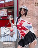  Áo Nữ Trễ Vai WAVY MADMIND - Màu Trắng Màu 