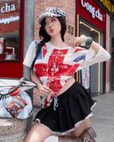  Áo Nữ Trễ Vai WAVY MADMIND - Màu Trắng Màu 