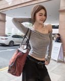  Áo Trễ Vai MADMIND D7 - Màu Xám 