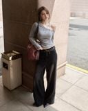  Áo Trễ Vai MADMIND D7 - Màu Xám 