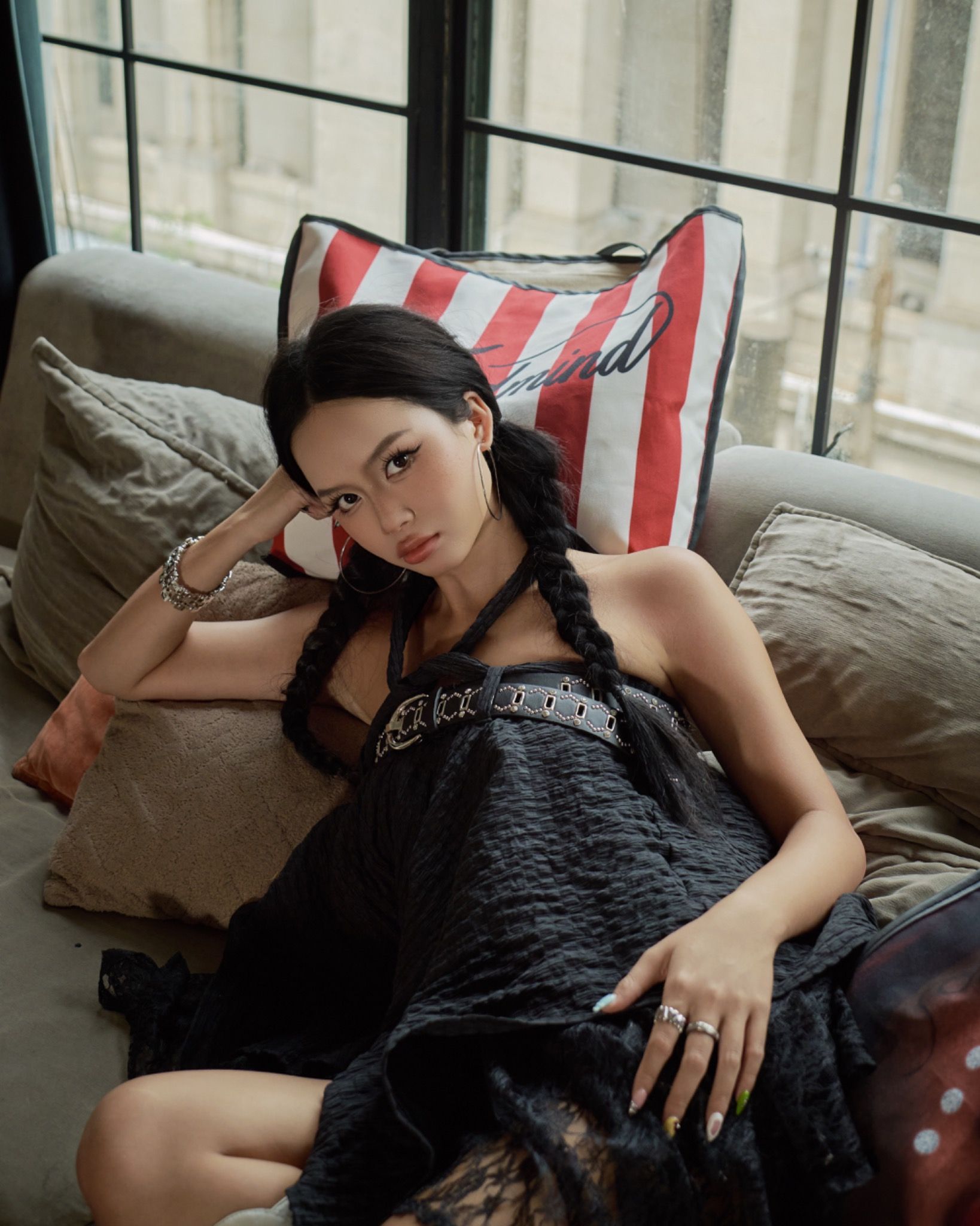  [ MẶC 2 KIỂU ] Chân Váy Nữ Thiết Kế DOUBLE CATCHY MADMIND  - Màu Đen 