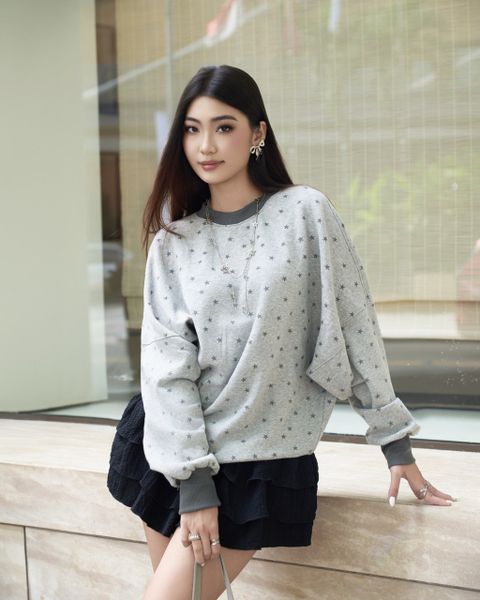  Áo Sweater Ngôi Sao MADMIND D8 - Màu Xám 