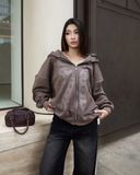  Áo Khoác Hoodie Zip MADMIND K1 - Màu Nâu 