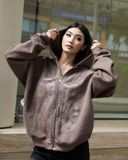  Áo Khoác Hoodie Zip MADMIND K1 - Màu Nâu 