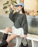  Áo Sweater Trơn MADMIND D8 - Màu Xám Muối Tiêu 