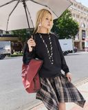  Áo Sweater Trơn MADMIND D8 - Màu Đen Muối TIêu 