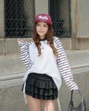  Áo Nỉ Raglan Tay Dài Hoạ Tiết Ngôi Sao MADMIND D14 - Màu Sọc Trắng 