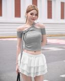  Áo Nữ Trễ Vai OREO MADMIND - Màu Xám Tiêu 