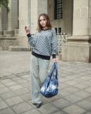  Áo Nỉ Sweater Chấm Bi MADMIND D8 - Màu Chấm Bi Chân Cua 