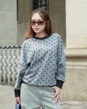  Áo Nỉ Sweater Chấm Bi MADMIND D8 - Màu Chấm Bi Chân Cua 