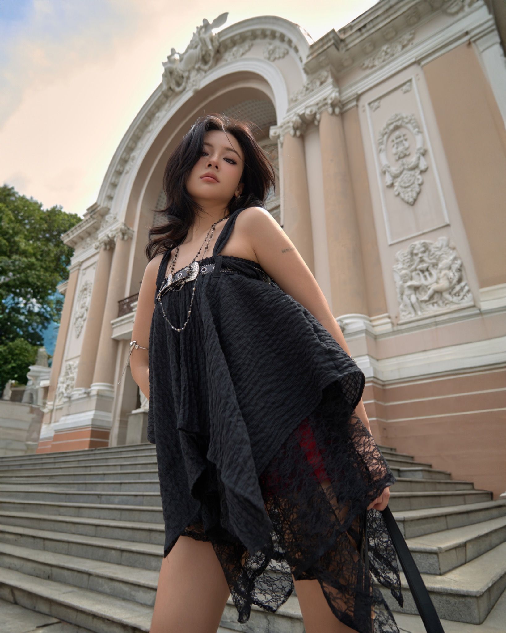  [ MẶC 2 KIỂU ] Chân Váy Nữ Thiết Kế DOUBLE CATCHY MADMIND  - Màu Đen 