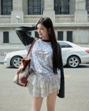  Áo Thun Raglan Tay Dài Hoạ Tiết Chấm Bi MADMIND D15 - Màu Tay Xám 