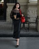  Chân Váy Nữ Dài Thiết Kế Lacie Skirt - Màu Đen 