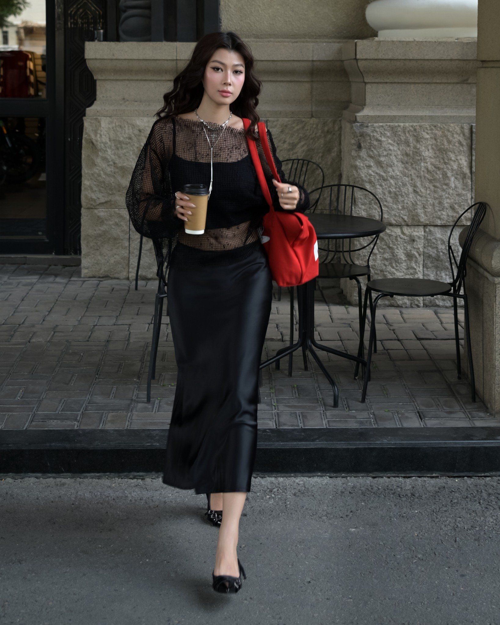  Chân Váy Nữ Dài Thiết Kế Lacie Skirt - Màu Đen 