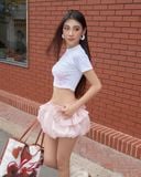  [ TẶNG QUẦN BẢO HỘ ] Chân Váy Nữ Dáng Bí GUMMY MADMIND - Màu Hồng 