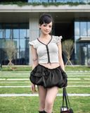  [ TẶNG QUẦN BẢO HỘ ] Chân Váy Nữ Dáng Bí GUMMY MADMIND - Màu Đen 