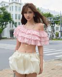  [ TẶNG QUẦN BẢO HỘ ] Chân Váy Nữ Dáng Bí GUMMY MADMIND - Màu Be 