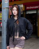  Áo Khoác Hoodie Zip POPPY - Màu Đen 